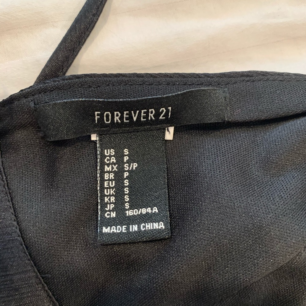 Forever 21 Black Satin Rhinestone Bralette - Picture 6 of 6